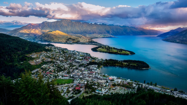 Wallpaper Mobile, View, Town, Desktop, Aerial, New, Travel, Zealand, Mountain