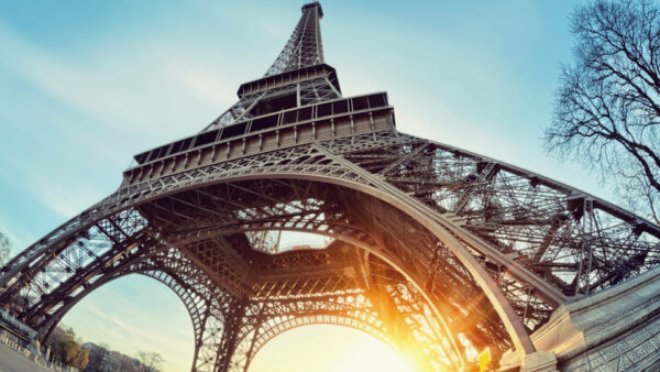 Wallpaper Paris, Sunbeam, Eiffel, View, Desktop, With, Tower, Upward, Travel