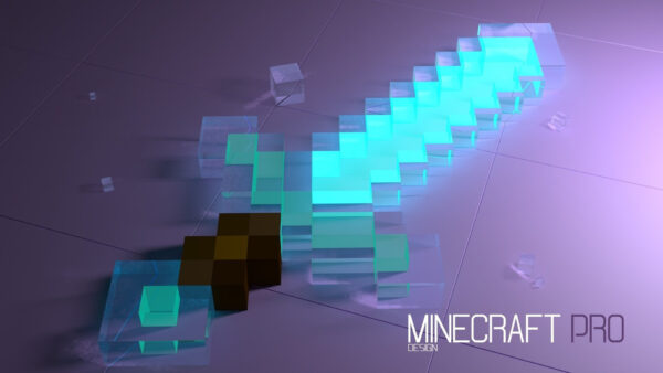Wallpaper Diamond, Sword, Minecraft