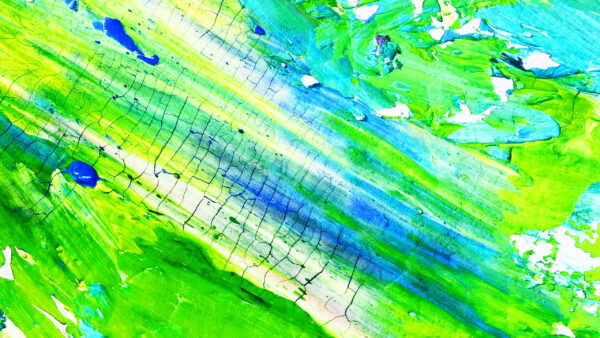 Wallpaper Abstraction, Abstract, Stains, Paint, Green, Mixed, Blue