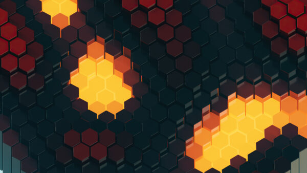 Wallpaper Shapes, Brown, Abstract, Hexagon, Mobile, Black, Desktop, Abstraction, Yellow