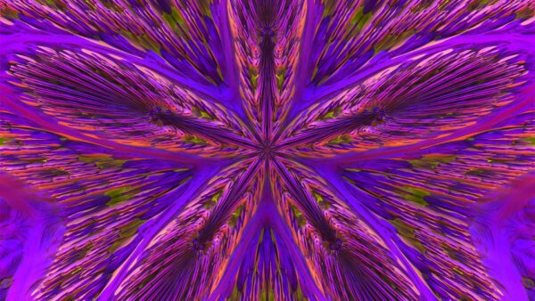 Wallpaper Purple, Fractal, Blue, Flower, Lines, Abstraction, Abstract