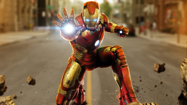 Wallpaper Man, Iron, Artwork