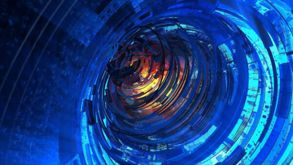 Wallpaper Spiral, Round, Abstract, Blue, Desktop