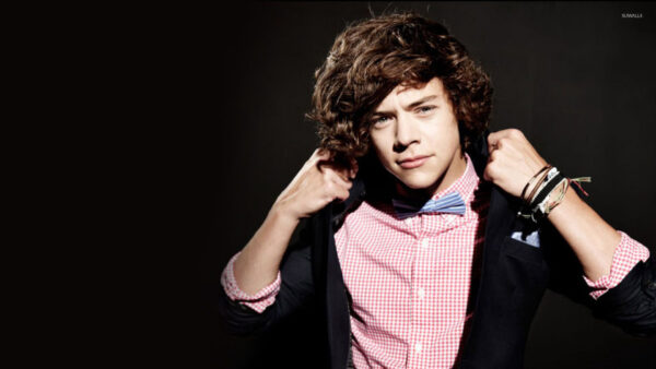 Wallpaper Hands, Standing, Styles, Wearing, Red, Having, Black, And, Background, Harry, Shirt, Dotted, Coat, Desktop