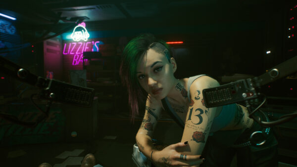 Wallpaper With, Girl, Cyberpunk, 2077, Tattoos, Desktop