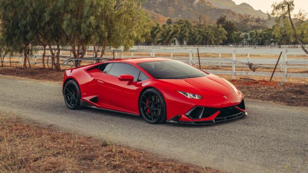 Wallpaper Red, Lamborghini, Huracan, Cars