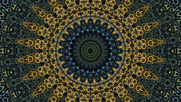 Wallpaper Pattern, Abstract, Mobile, Fractal, Abstraction, Circles, Blue, Desktop, Lines, Yellow