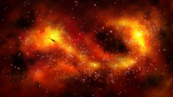 Wallpaper Stars, Orange, Sky, Space, Galaxy