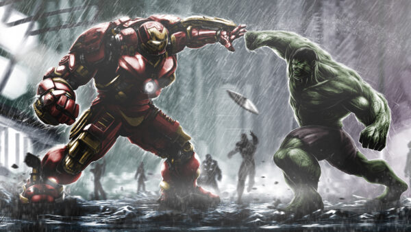 Wallpaper Hulkbuster, Hulk, Ironman