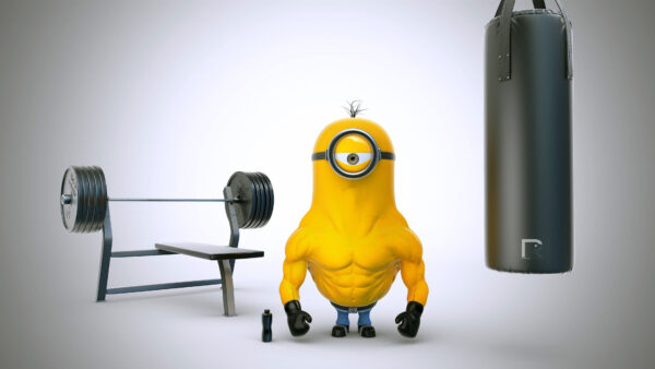 Wallpaper Minion, Bodybuilder, Despicable