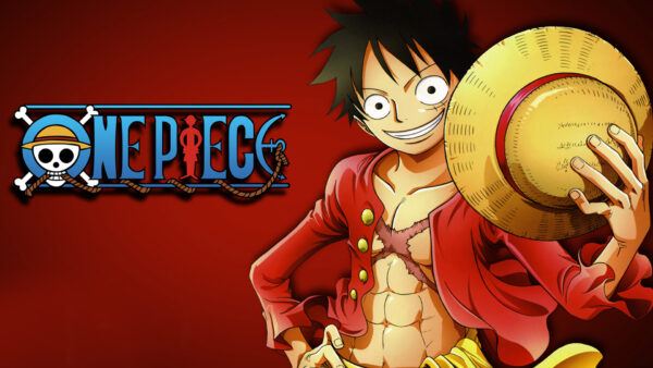 Wallpaper Anime, Piece, With, Red, One, Coat, Background, Wearing, Holding, Desktop, Luffy, Hat