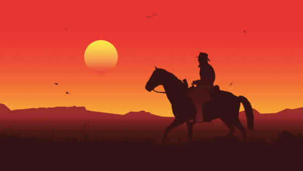 Wallpaper Sky, Red, Cowbay, Horse, Dead, Redemption, Desktop, With, Riding, Sunset, Background
