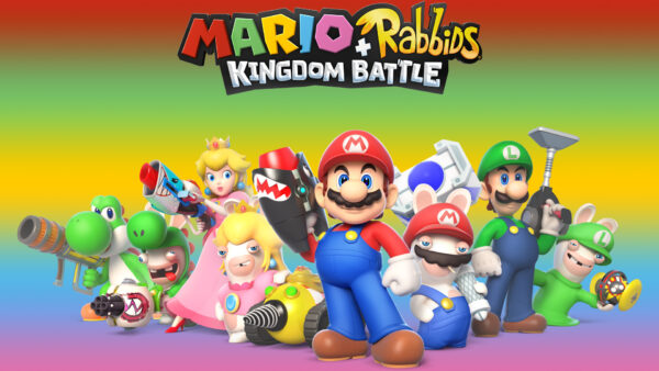 Wallpaper Luigi, Princess, Yoshi, Raving, Rabbids, Battle, Kingdom, Mario, Games, Peach