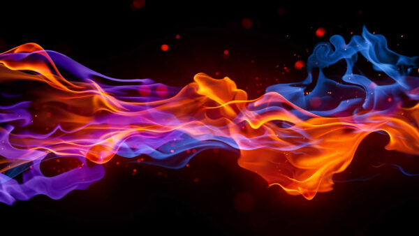 Wallpaper Background, Black, Abstract, Fire