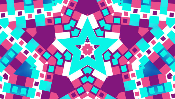 Wallpaper Symmetry, Desktop, Abstract, Shapes, Star, Colorful