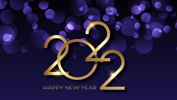 Wallpaper Purple, Circles, Background, Year, New, Bokeh, 2022, Happy