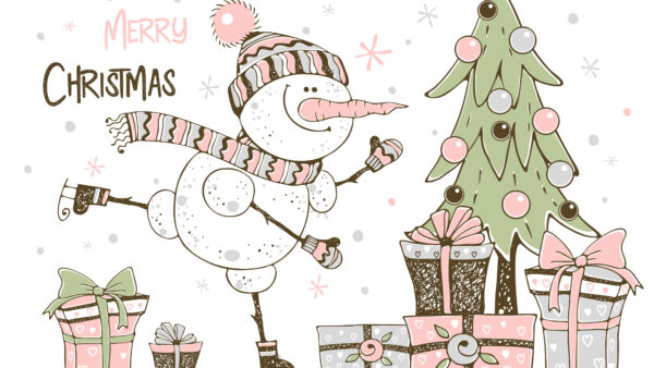 Wallpaper And, Art, Christmas, Santa, Claus, Tree, Cartoon