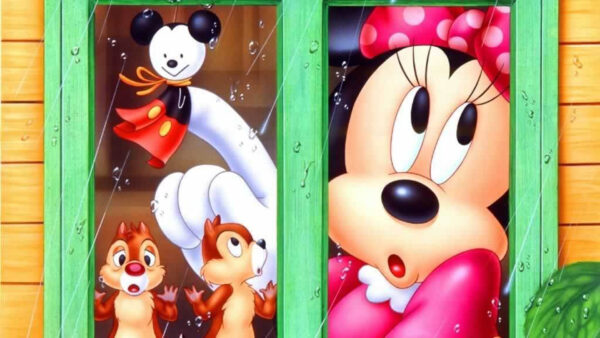 Wallpaper Minnie, And, Mouse, Squirrels, Inside, The, Window, Desktop