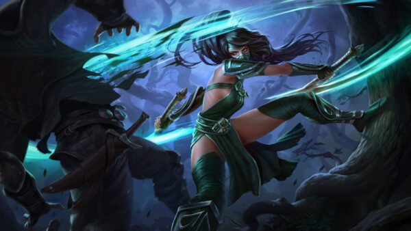 Wallpaper Warrior, Champion, League, Akali, Skins, Legends