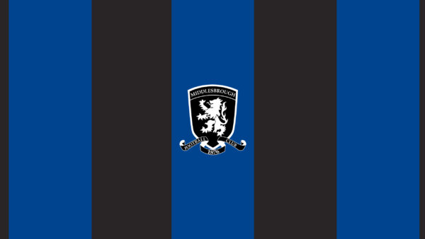 Wallpaper Black, F.C, Blue, Soccer, Logo, Lines, Middlesbrough, Background, Emblem