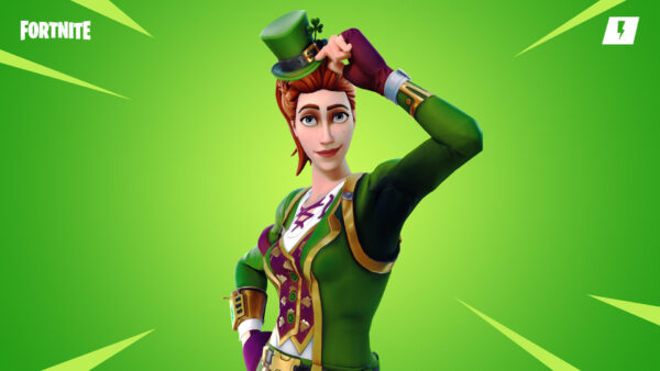 Wallpaper Skin, Green, Fortnite, Clover