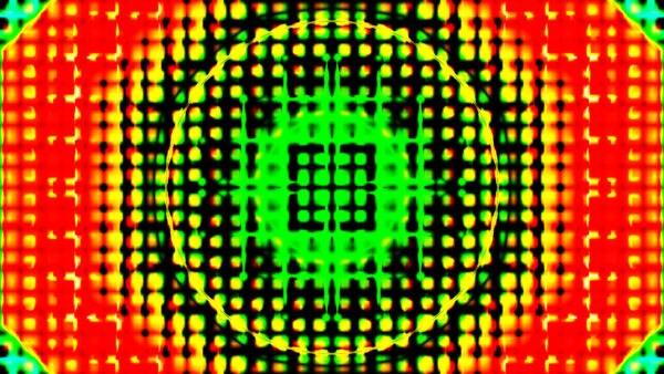 Wallpaper Green, Desktop, Yellow, Red, Black, Squares, Abstract, Dots, Circle