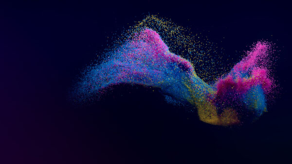 Wallpaper Particles, Flying, Colorful