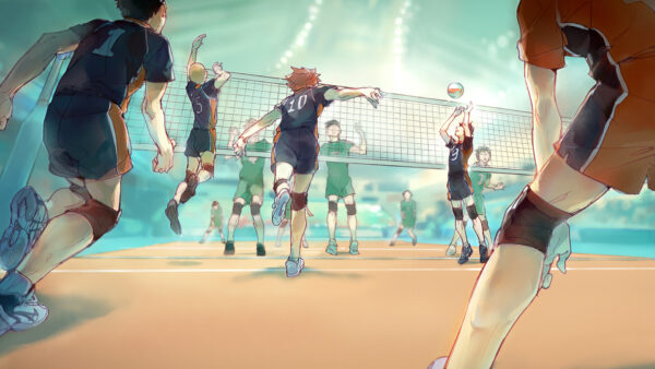 Wallpaper Desktop, Anime, Volleyball, Playing, Haikyu, Two, Teams