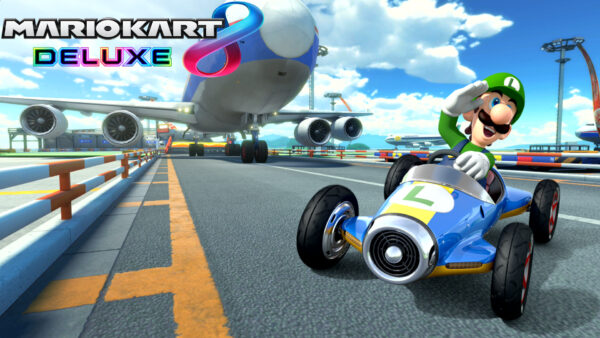 Wallpaper Luigi, Kart, Deluxe, Mario, Front, Games, Airplane