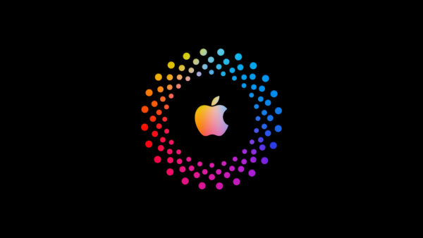 Wallpaper Black, Glare, Background, Apple, Colorful, Logo