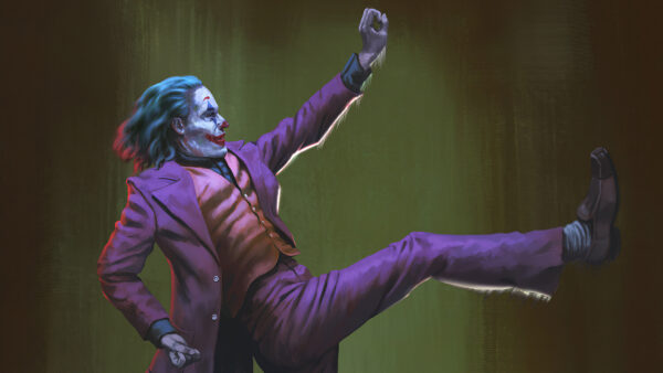 Wallpaper Desktop, Joaquin, Background, Joker, Phoenix, Dress, With, Wearing, Green, Violet