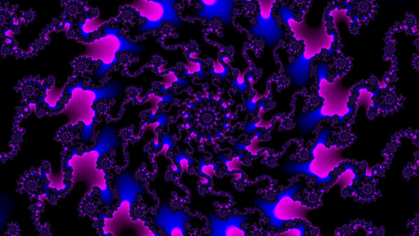 Wallpaper Blue, Black, Desktop, Trippy, Spiral, Rotation, Purple, Fractal