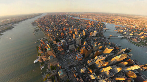 Wallpaper View, River, York, Desktop, City, High, And, Buildings, Rising, Aerial, New