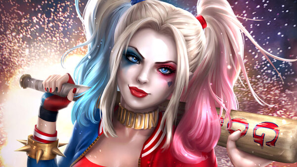 Wallpaper And, Quinn, Dress, Wearing, Harley, Blue, Mobile, Eyes, Red, Desktop