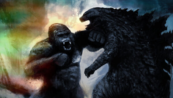Wallpaper Kong, King, Godzilla, Fight