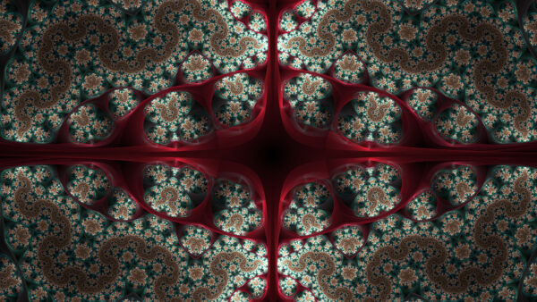 Wallpaper Abstract, Red, Blue, Abstraction, Fractal, Art