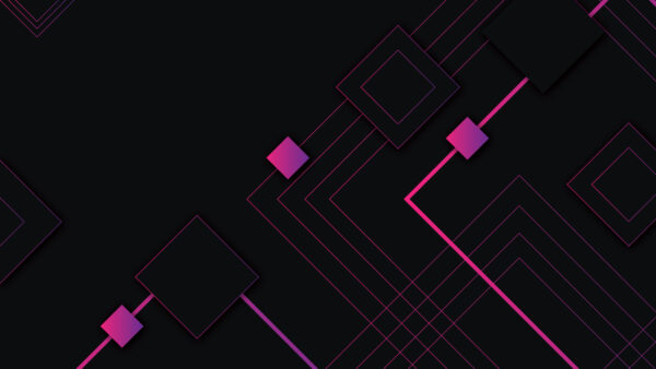 Wallpaper Shapes, Geometric, Abstraction, Pink, Black, Squares, Abstract, Lines