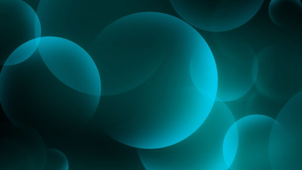 Wallpaper Bubbles, Turquoise