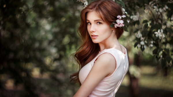 Wallpaper Light, Model, Background, Girl, Blur, Bokeh, Girls, Wearing, Dress, Pink, Standing