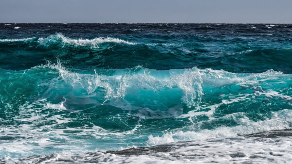 Wallpaper Ocean, Sky, Waves, View, Blue, Closeup, Background, Nature