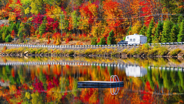 Wallpaper Autumn, Calm, Reflection, Forest, Trees, Colorful, Lake, Nature