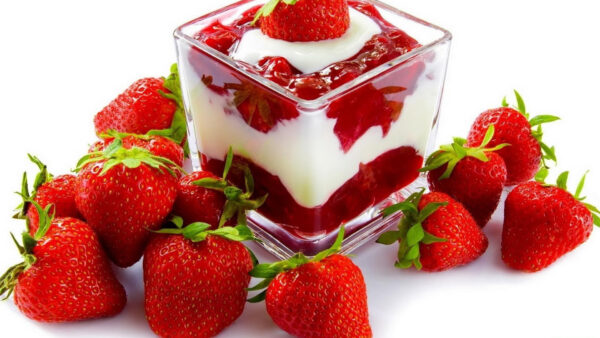 Wallpaper Trifles, Strawberry, Tasty