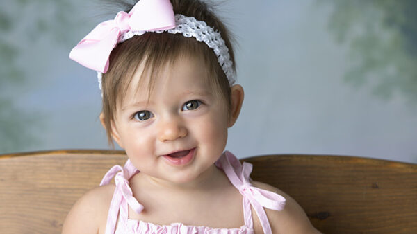 Wallpaper Pink, Dress, Wearing, Baby, Cute, Beautiful, Smiley, Girl