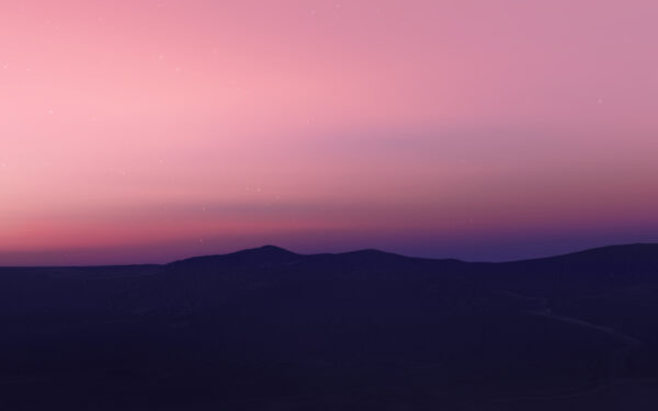Wallpaper Sunset, Mountains