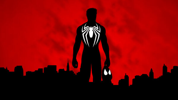 Wallpaper Spider-man, Silhouette, Artwork, Minimal