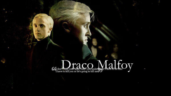 Wallpaper Malfoy, Side, Black, Background, Draco, Face, Desktop