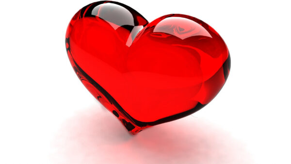 Wallpaper Desktop, Red, Glassy, Heart, Background, White