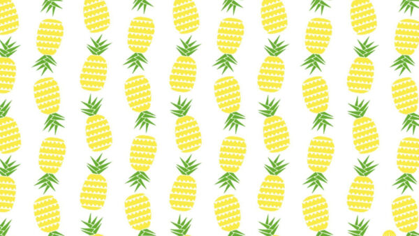 Wallpaper Pineapple, White, Fruits, Preppy, Background