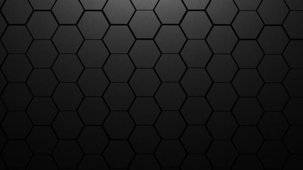 Wallpaper Art, Black, Abstract, CGI, Hexagon, Digital